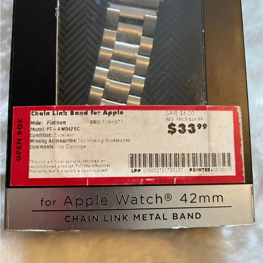Platinum apple watch